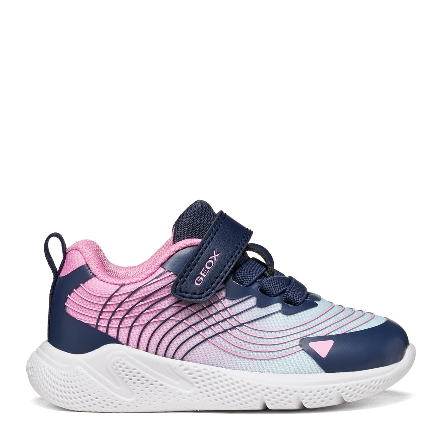 Geox girls' aqua and pink trainer
