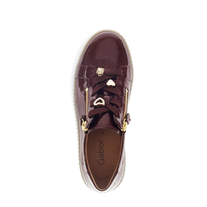 Gabor Womens Trainer 73.339.95 Bordo/Gold