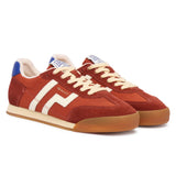 Gant Beylana women's rust suede and leather trainers with blue heel panel