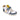 Garvalin boys' white Bluey ankle boots with blue and orange accents