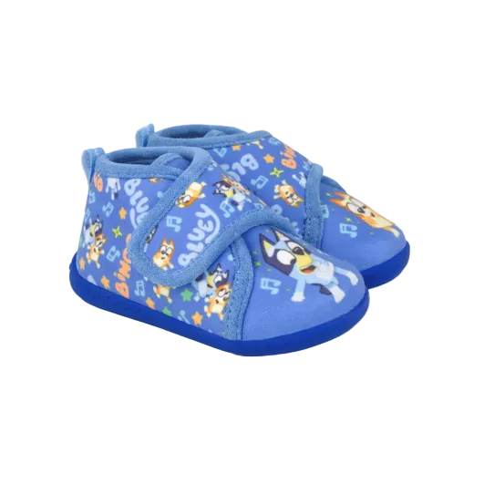 Garvalin boys' bright blue Bluey character slippers