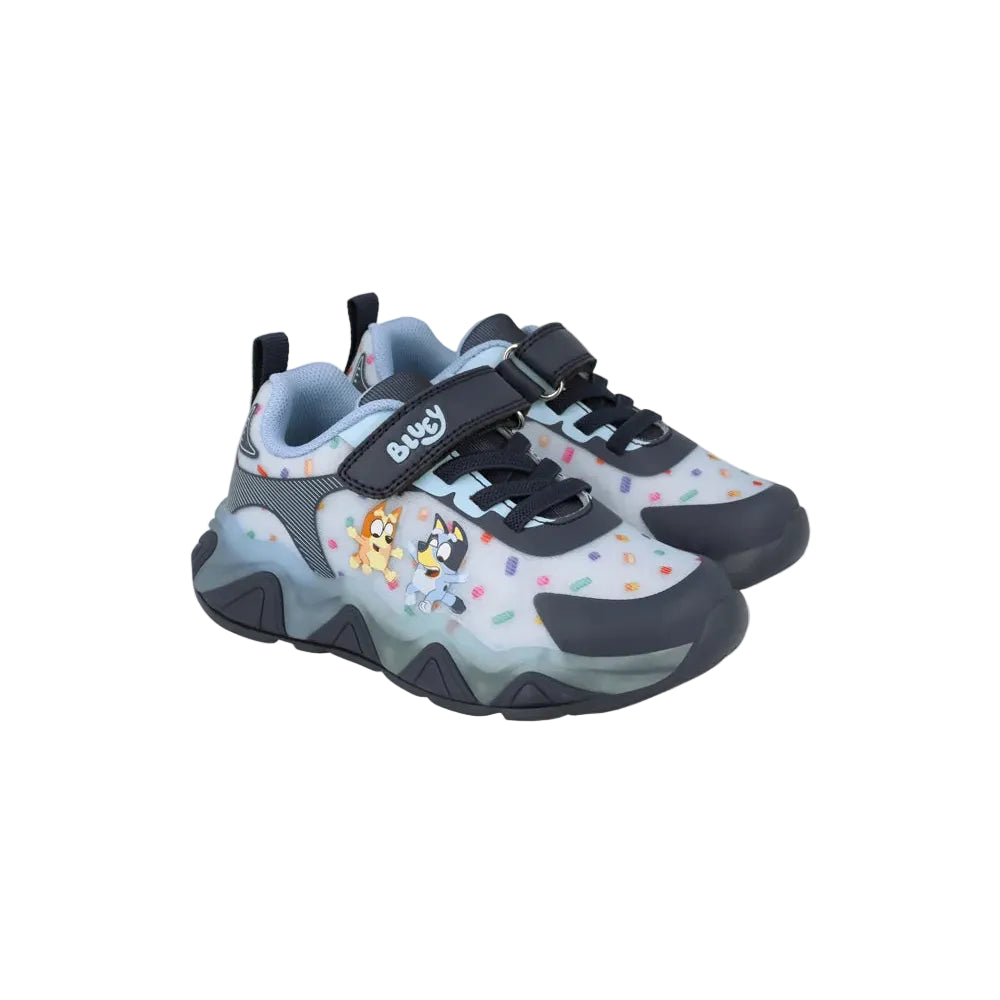 Garvalin boys' light blue Bluey light-up trainers