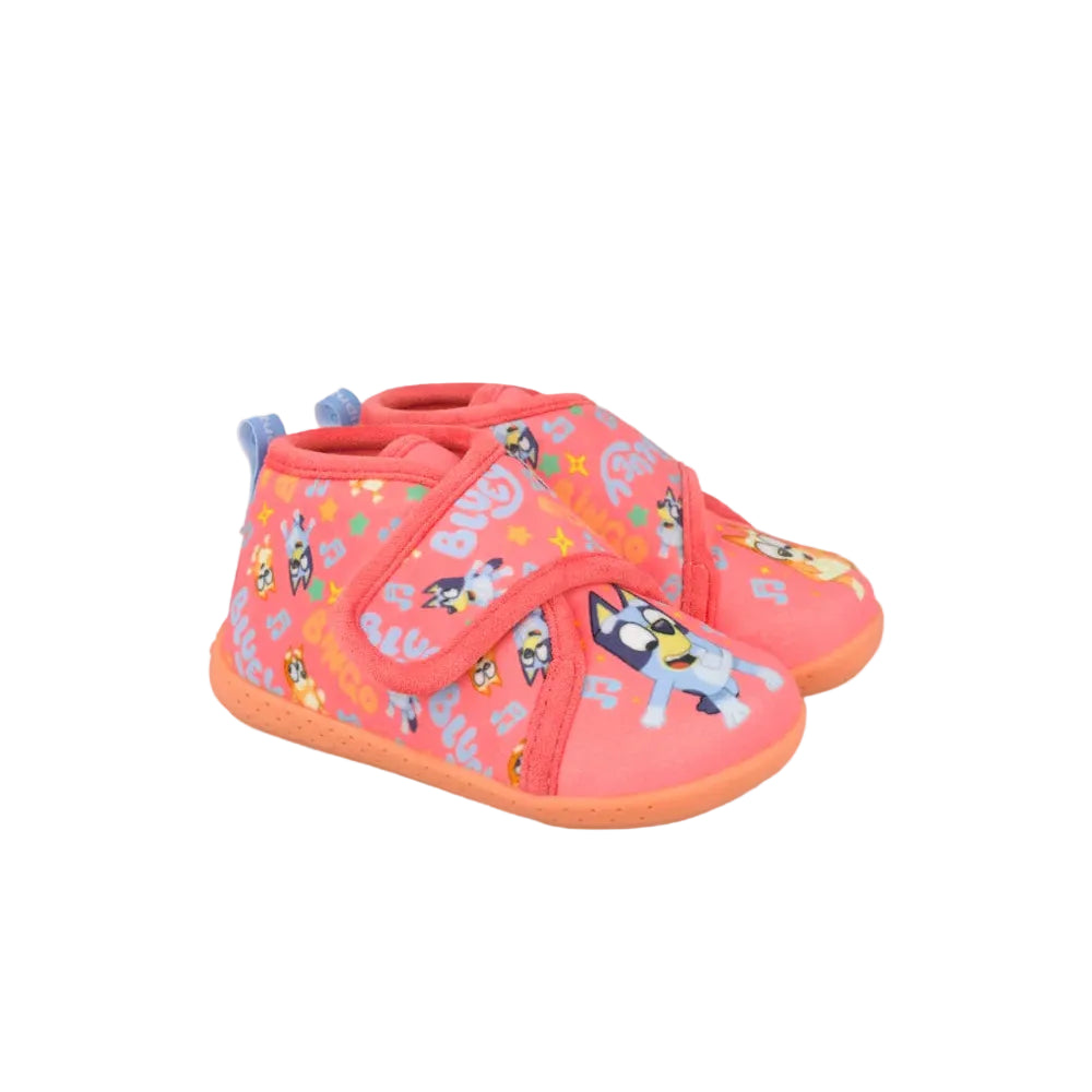 Garvalin girls' coral Bluey character slippers