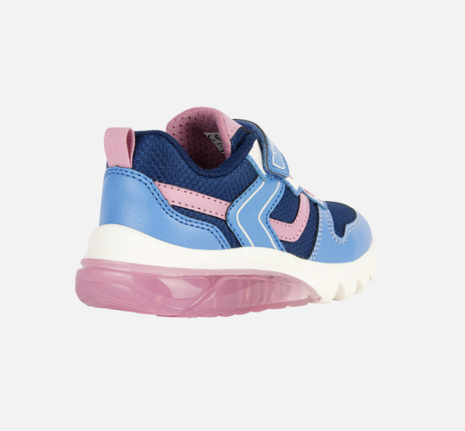 Geox Girls Trainer Ciberdron J36LPA Navy Pink Donaghys