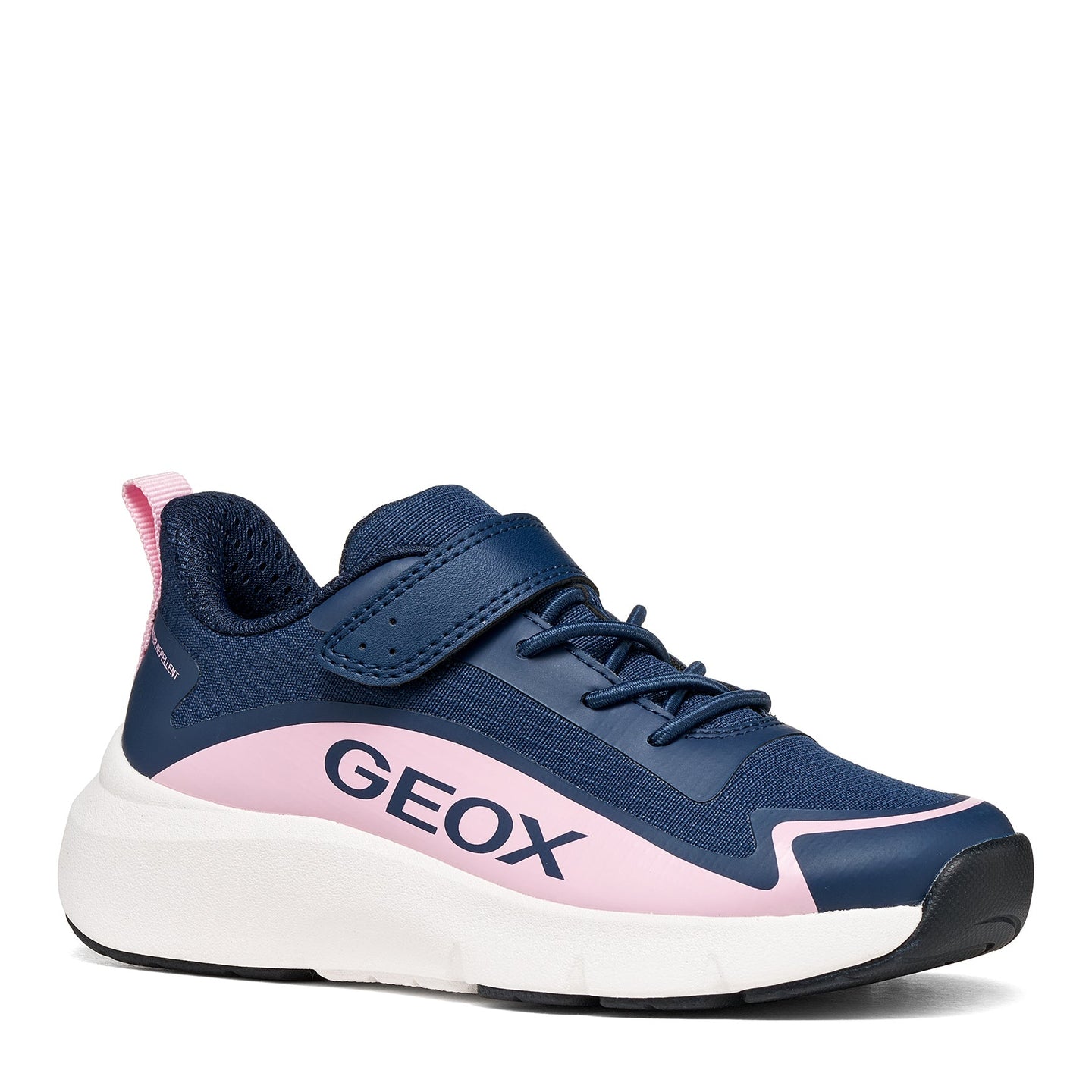 Geox girls' navy and pink trainer