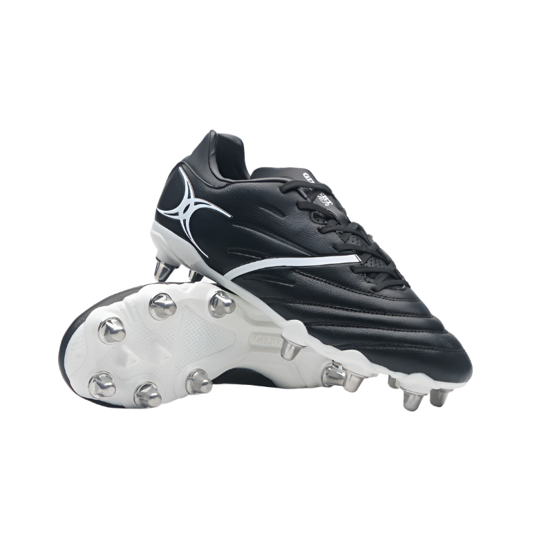 Gilbert Sidestep X20 men's black and white rugby boots