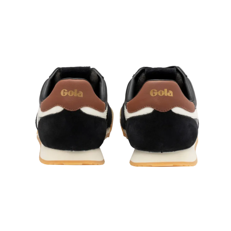Gola Mens Trainer Europa Leather Black/Off White/Rust
