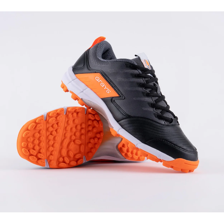 Grays Adults Hockey Shoe Flash 3.0 Shoe Black Orange Donaghys