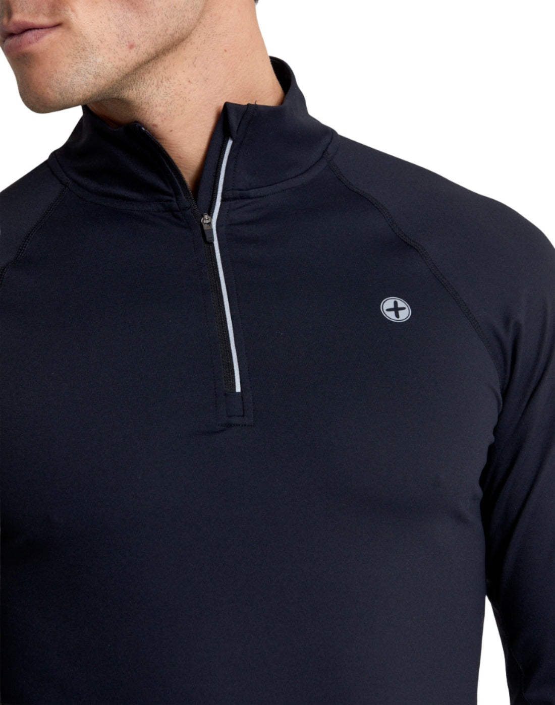 Gym+Coffee Mens Relentless 1/4 Zip Top Black - Donaghys