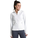 Gym+Coffee women's ultra white adaptive zip top