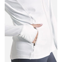 Gym+Coffee women's ultra white adaptive zip top