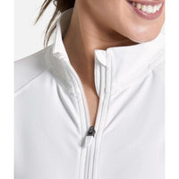 Gym+Coffee women's ultra white adaptive zip top