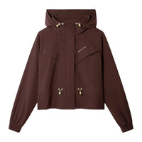 Gym+Coffee women's Cinch windbreaker jacket in mocha bean