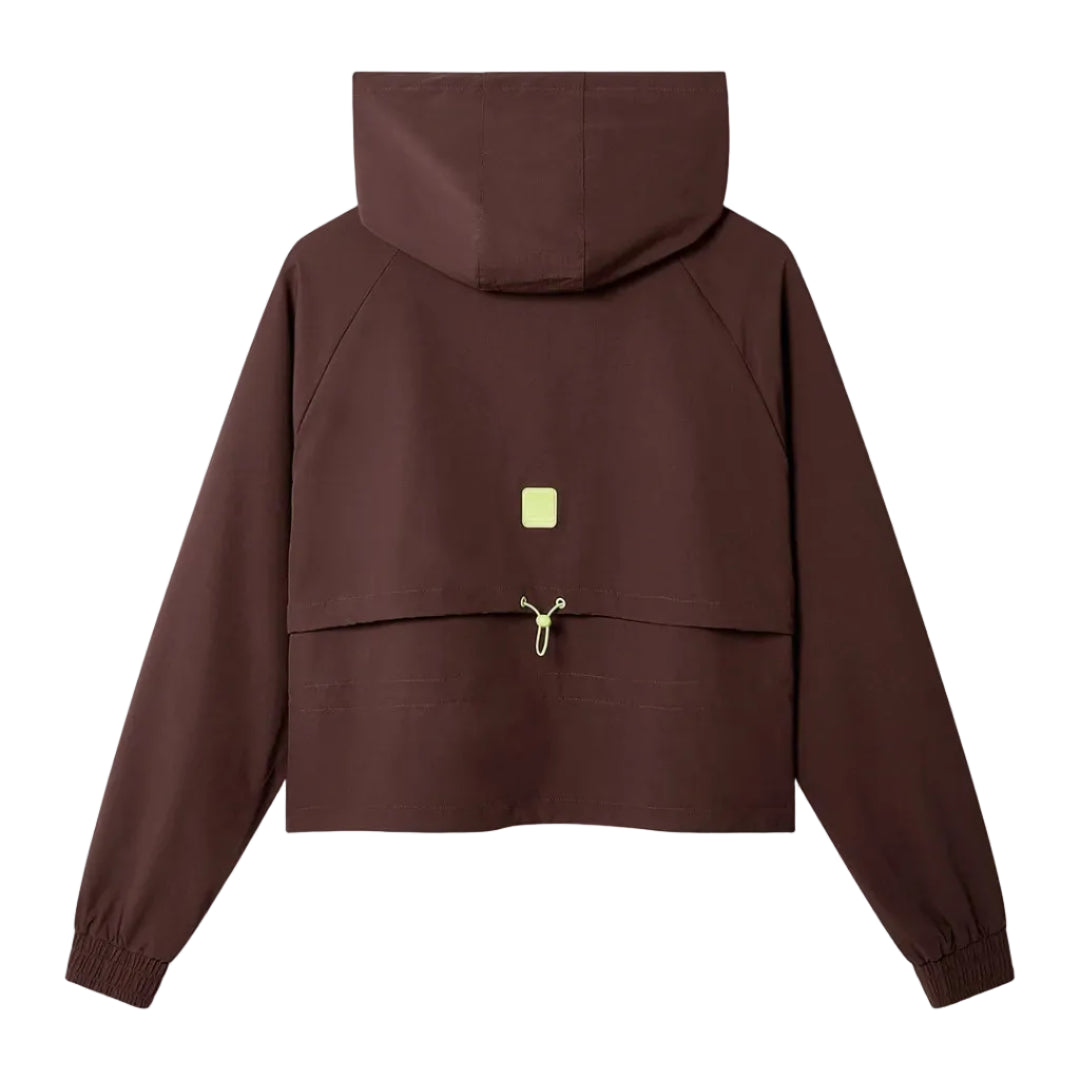 Gym+Coffee women's Cinch windbreaker jacket in mocha bean