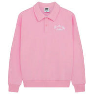 Gym+Coffee women's pink blossom Urban collared sweatshirt