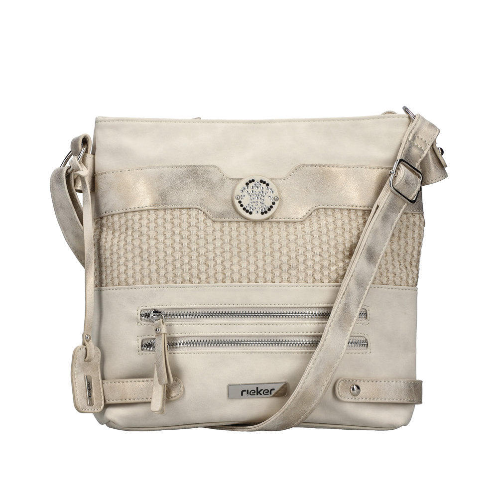 Rieker Womens Crossbody Bag Cream/Beige/Silver