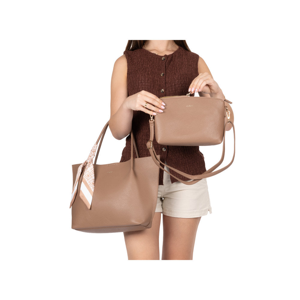 Rieker Womens Shoulder Bag Taupe