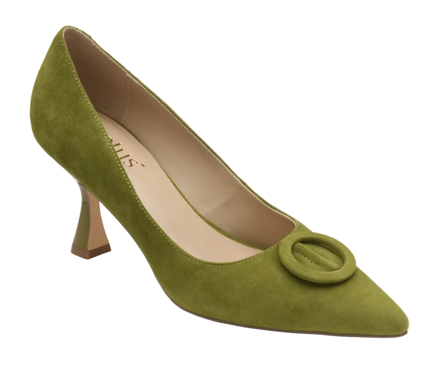 Lotus women's citronella yellow suede Henley high heel court shoe