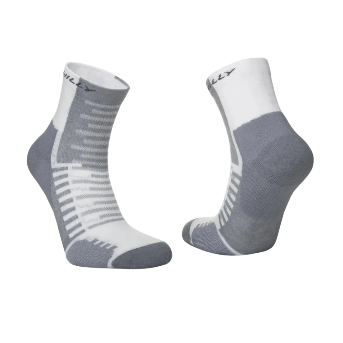 Hilly Active white and grey anklet sports socks
