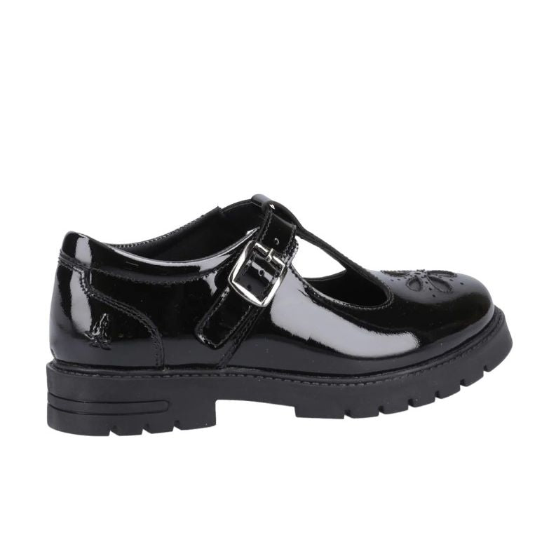 Hush Puppies Girls Senior School Shoe Fiona Patent Black
