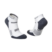 Hilly Supreme white and grey marl quarter-length running socks