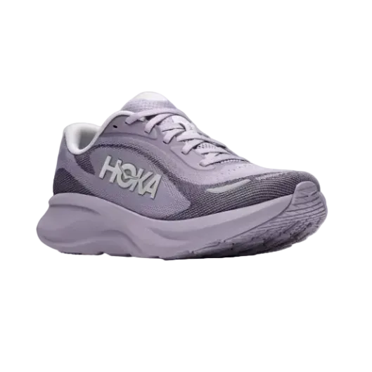 Hoka Rincon 5 women's mellow lilac and silver running trainer