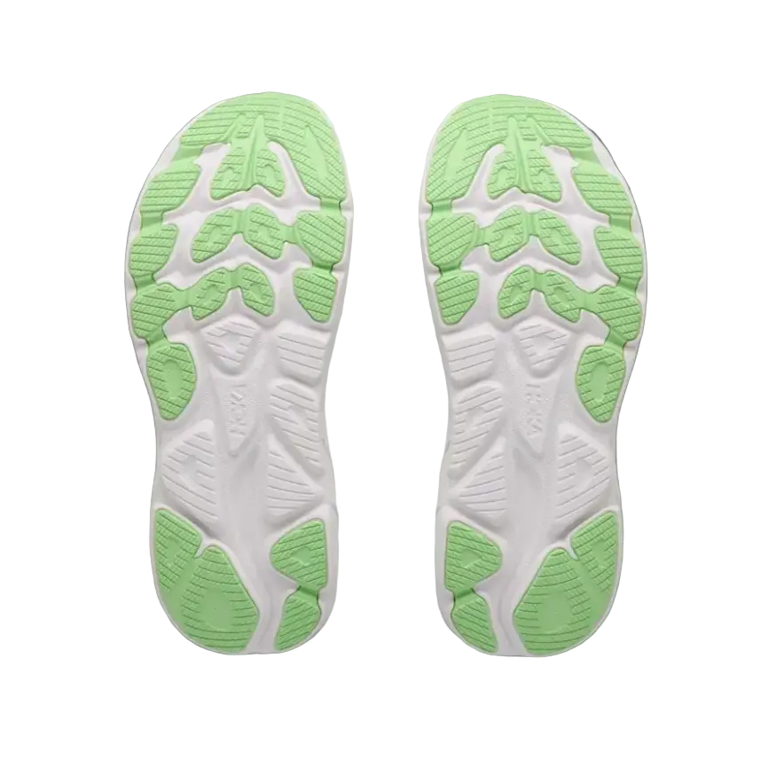 Hoka Womens Trainer Clifton 11 Wide Frost/Neon Yuzu