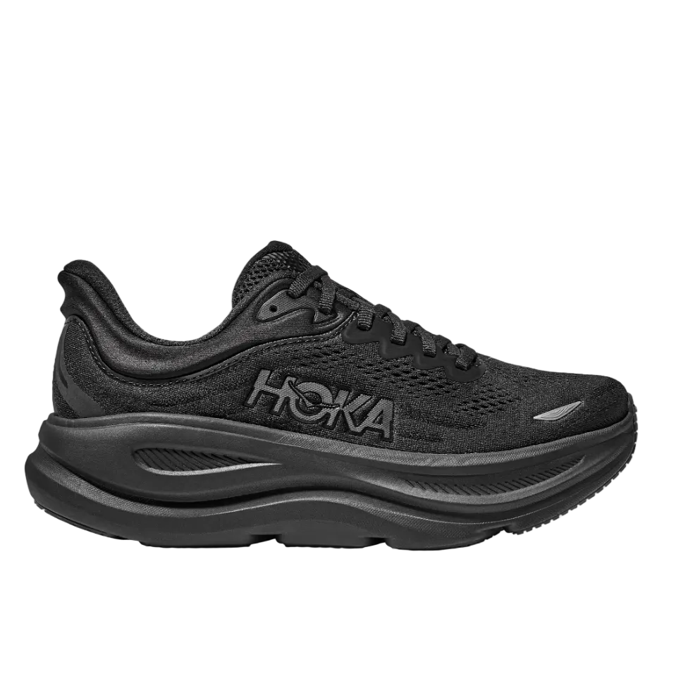 Hoka Mens Trainer Bondi 9 Wide Black/Black
