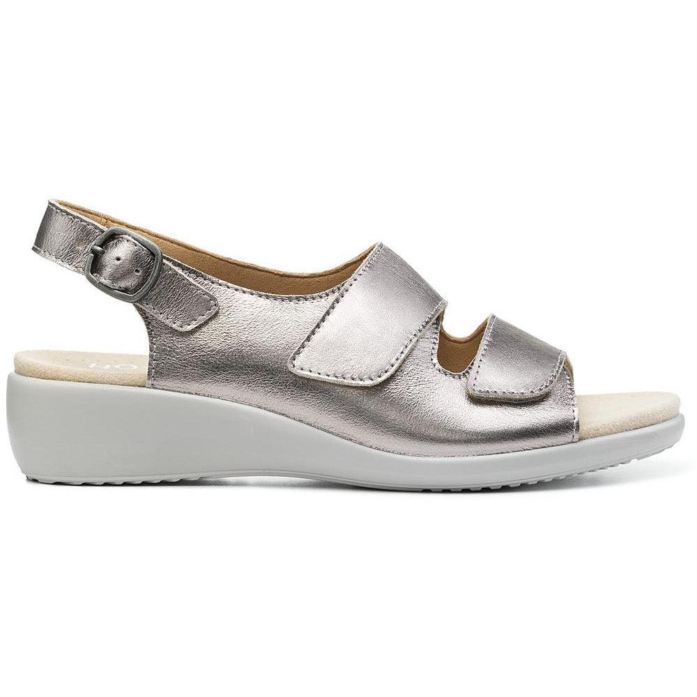 Hotter Womens Sandal Easy Wide Fit Pewter Metallic - Donaghys