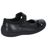 Hush Puppies Girls School Shoe Jessica Jnr Black Leather - Donaghys