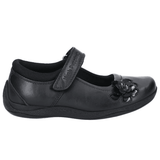 Hush Puppies Girls School Shoe Jessica Jnr Black Leather - Donaghys