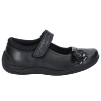 Hush Puppies Girls School Shoe Jessica Jnr Black Leather - Donaghys