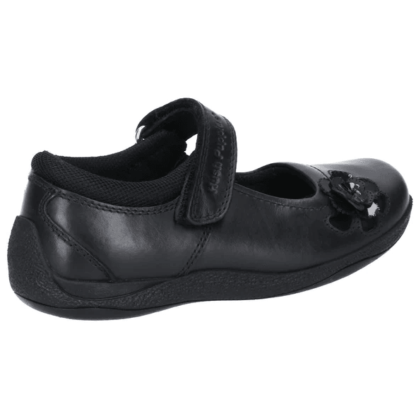 Hush Puppies Jessica Senior girls' black leather school shoe