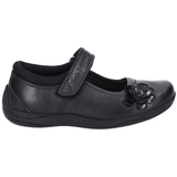 Hush Puppies Jessica Senior girls' black leather school shoe