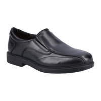 Hush Puppies Toby Senior boys' black school shoe