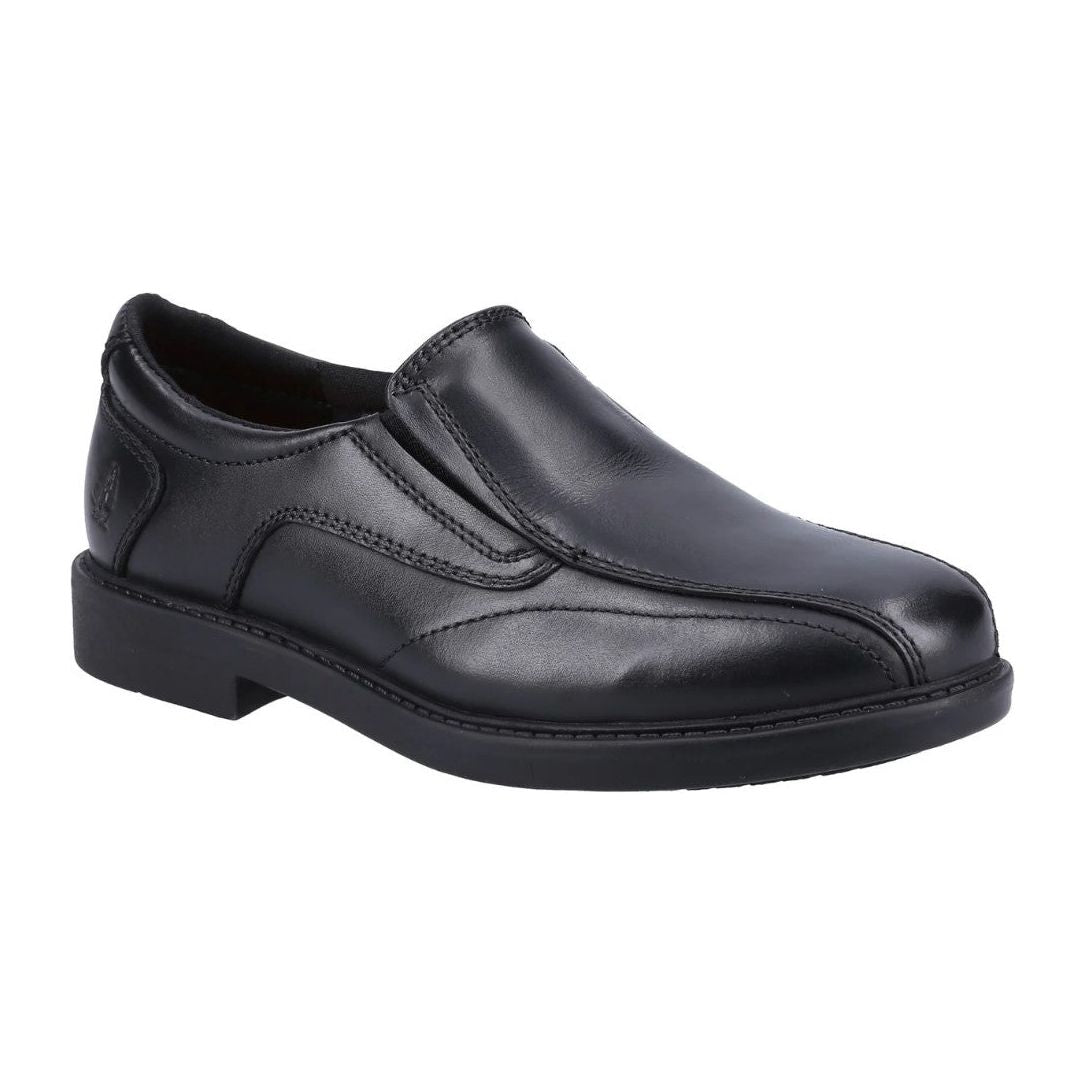 Hush Puppies Toby Senior boys' black school shoe