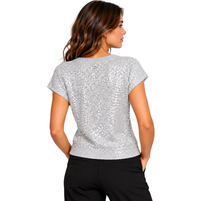 ICHI Haniles Short Sleeve Top Cloud Dancer
