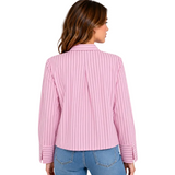 ICHI Ijoya Striped Shirt Pink/Fudge