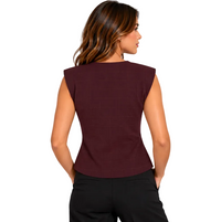 ICHI Kate Sparkelly Waistcoat Fudge