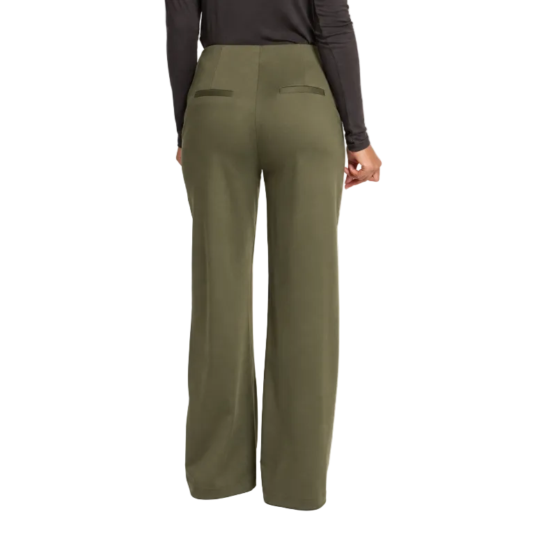ICHI Kate Wide Leg Trousers Forest Night