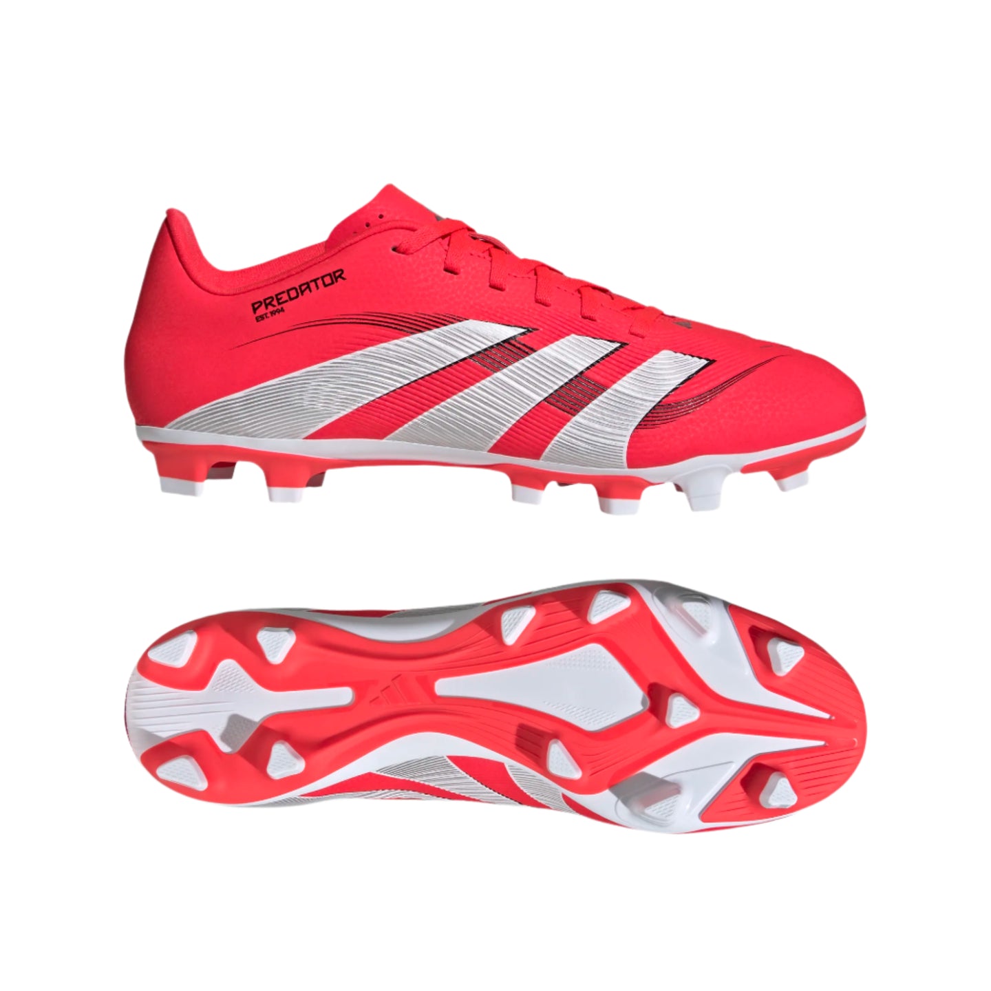 Adidas Adults Unisex Football Boots Predator Club FG/MG Lucid Red/White/Black