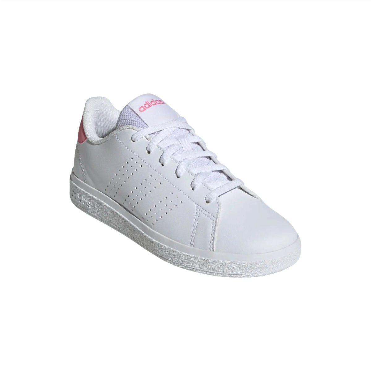 Adidas Girls Trainer Advantage Base 2.0 J White Pink Black Donaghys