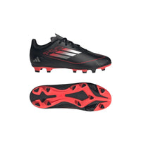 Adidas Junior Football Boot F50 Club FG/MG J Core Black/Iron Metallic/Lucid Red