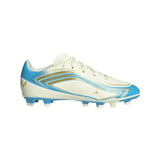 Adidas Kids Football Boot F50 Messi Club FG/MG Ivory/Iceblu