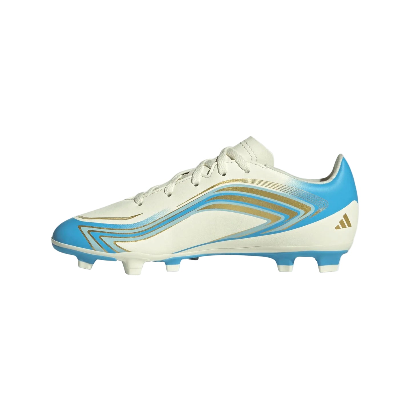 Adidas Kids Football Boot F50 Messi Club FG/MG Ivory/Iceblu