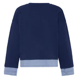 Ichi Womens Jumper Pinda Mix Maritime Blue