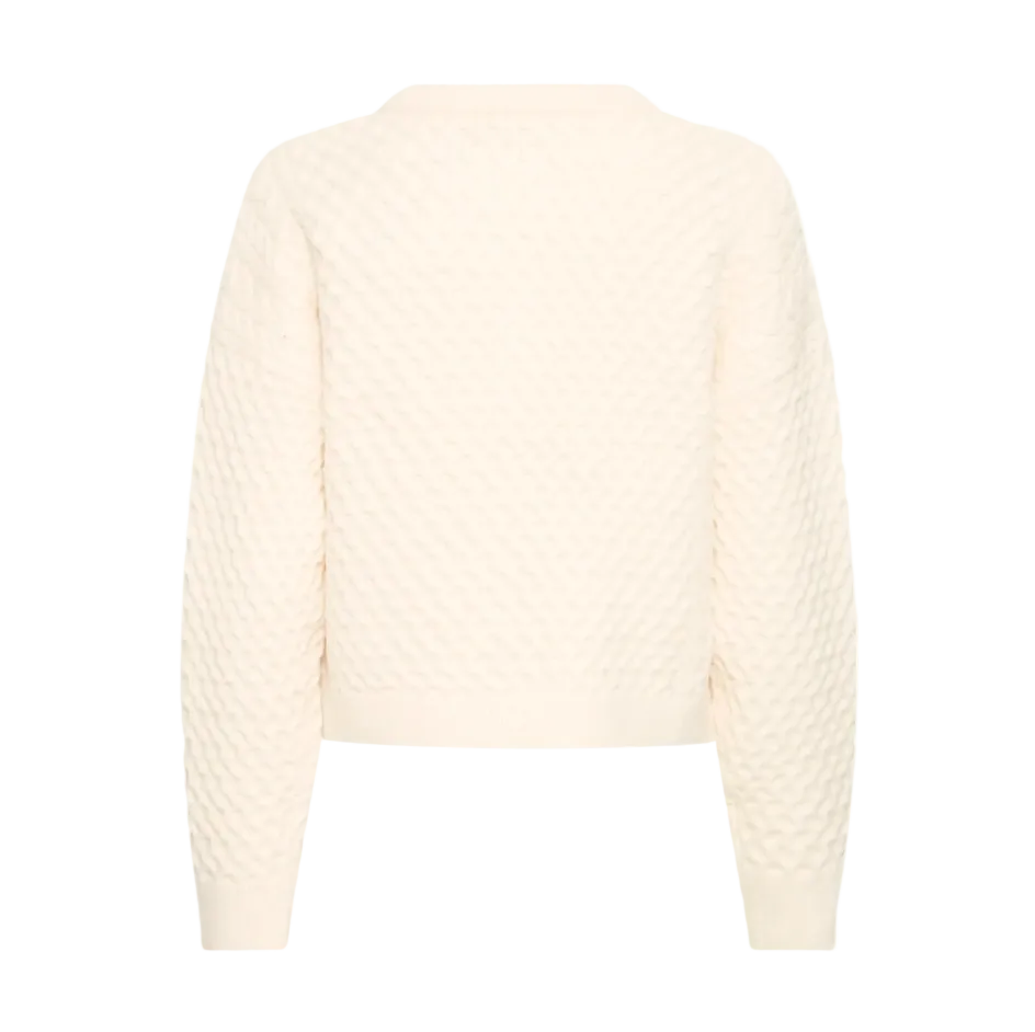 Ichi women's Damina cardigan in birch cream