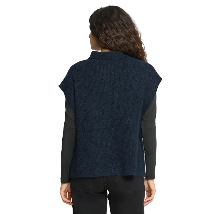 Ichi Womens Vest Ylva Poncho Maritime Blue