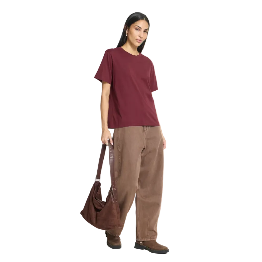 Ichi women's zinfandel red loose-fit Palmer t-shirt