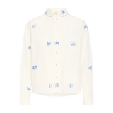 Ichi Womens Shirt Eira Cloud Dancer/Blue
